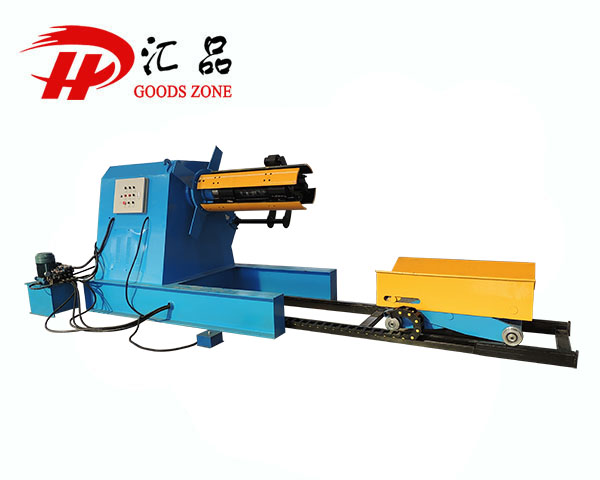 10 Tons Hydraulic Steel Coil Materials De-coiler With Track Car