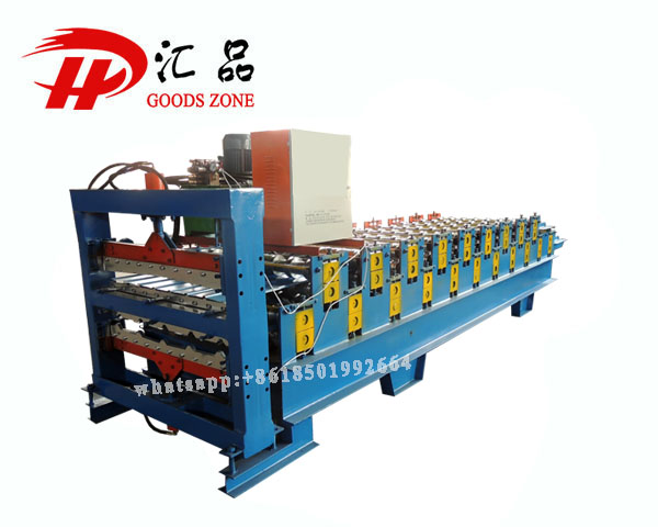 840-910 Double Deck Metal Roof Wall Panels Roll Forming Line With Automatic Electric