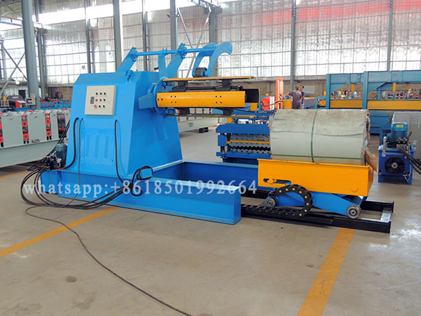 Auto Coil Hydraulic Steel Decoiler With Materials Carrier.JPG